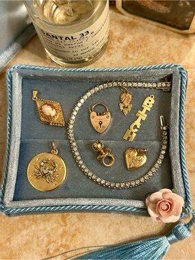 14k Solid Gold “B*tch” Charm Pendant Vintage Cheeky Vintage